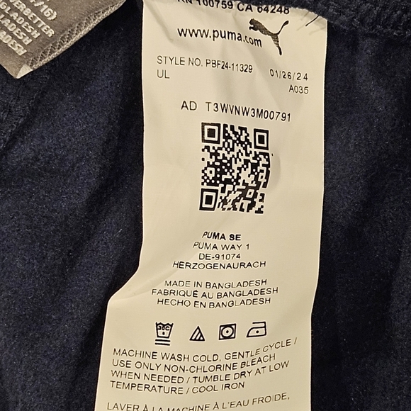 Puma Boys Size Large NWT Dark Blue Soft Fleece Jogger Sweatpants Logo - Picture 6 of 14